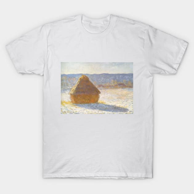 Grainstack in the Morning by Claude Monet T-Shirt by MasterpieceCafe